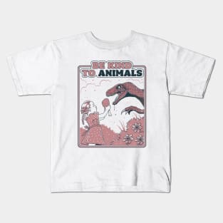 Be Kind to Animals (Duotone) Kids T-Shirt